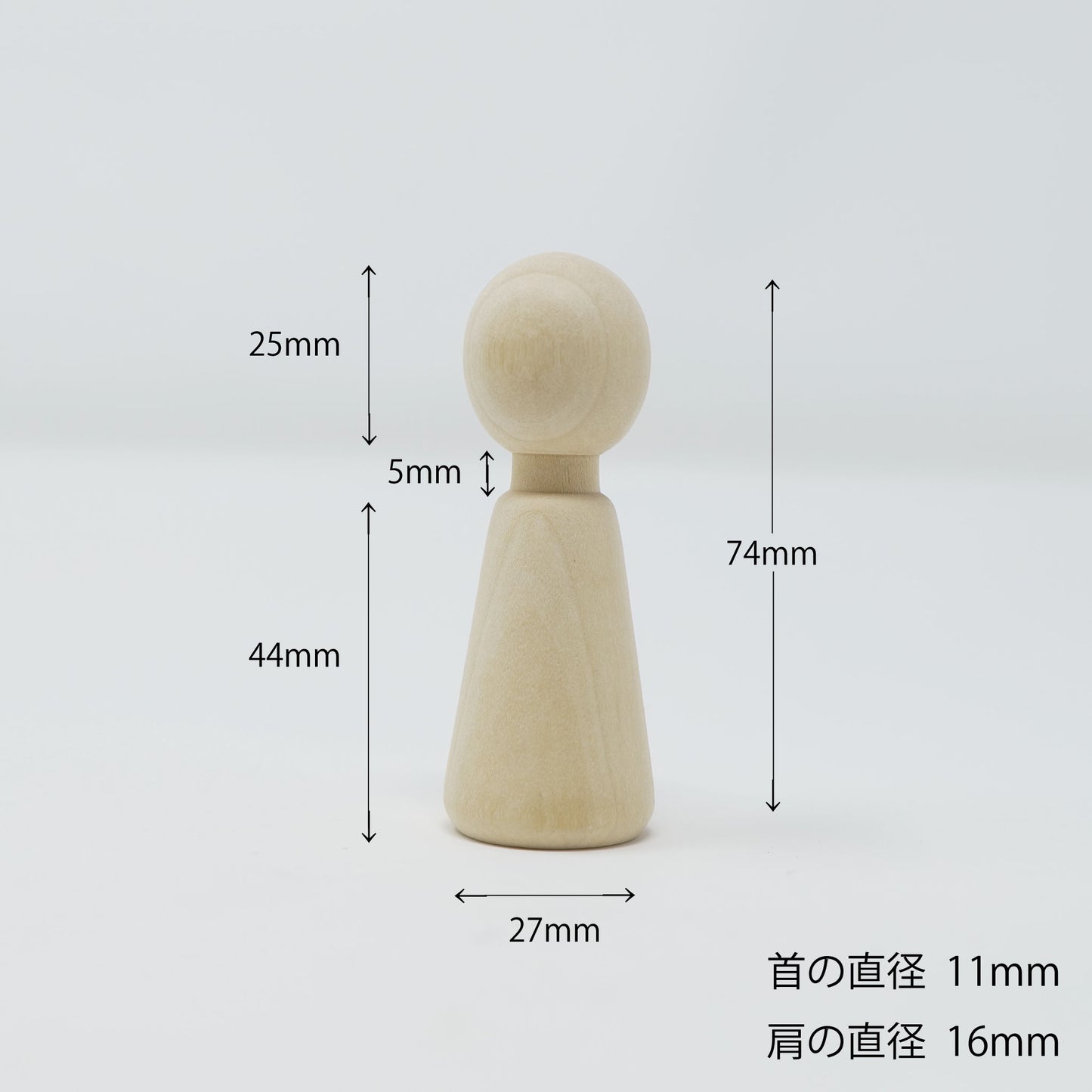 工作用指人形  首あり B品（ひび割れあり）1個