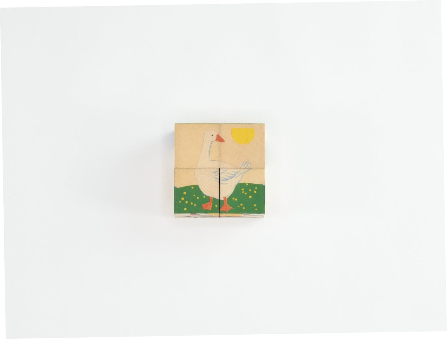 AF  六面体パズル  4pcs  ミニアニマル  ナチュラル